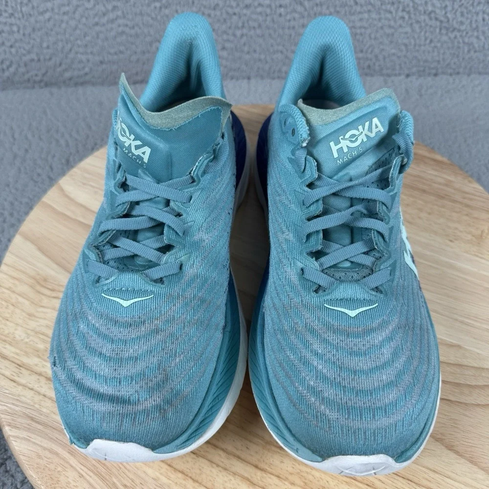 Hoka One One Mach 5 Womens‎ Size 9 B Blue Ocean Mist Running Shoes 1127894 OMES